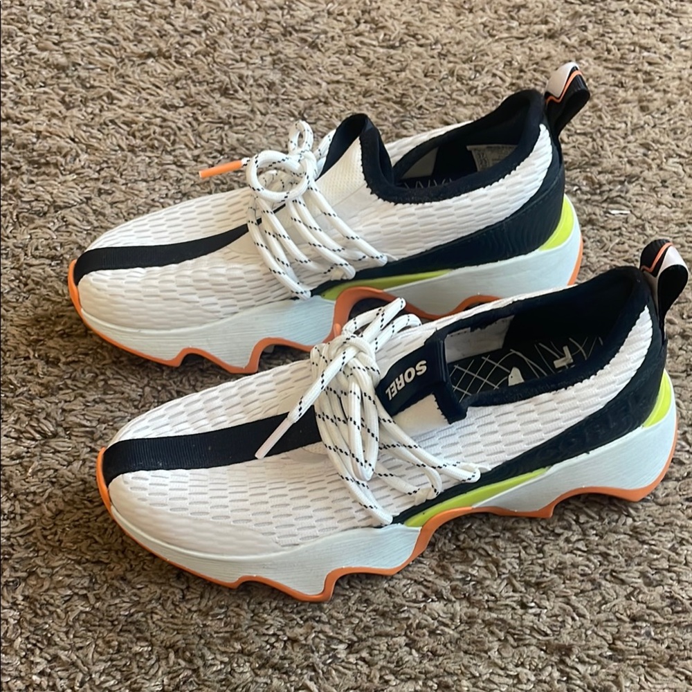 Sorel Kinetic Impact Athletic Shoes - White, Black, Orange, Lime